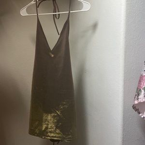 Metallic shine mini dress